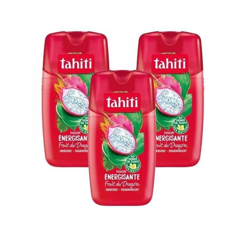 Lot de 3 gels douche Tahiti Monoî Fruit du dragon - 250ml