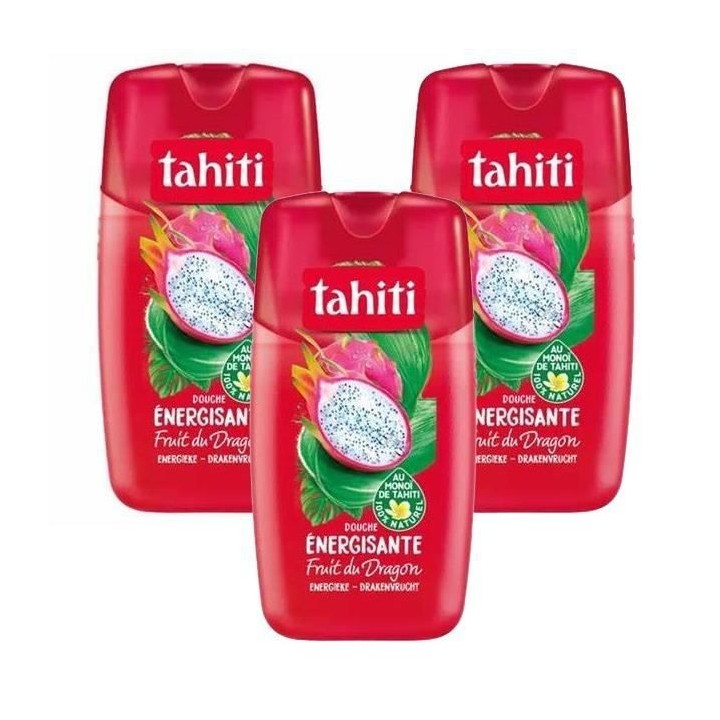 Lot de 3 gels douche Tahiti Monoî Fruit du dragon - 250ml