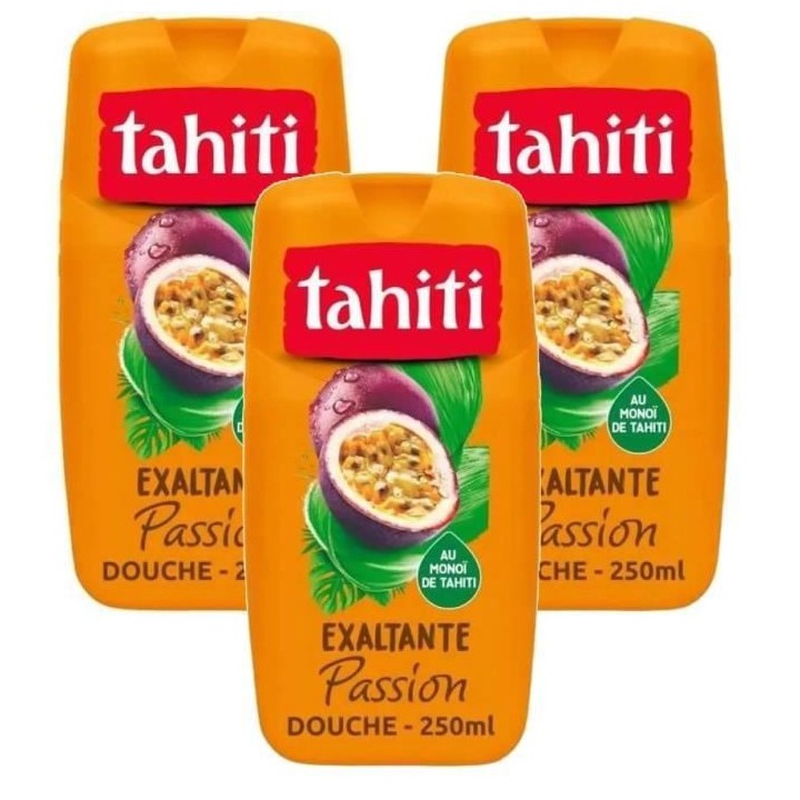 Lot de 3 gels douche Tahiti Monoî Passion - 250ml