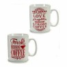 Tasse mug Coffee Porcelaine Rouge Blanc 500 ml 24 Unités