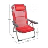 Chaise de Plage Colorbaby 48 x 60 x 90 cm Rouge