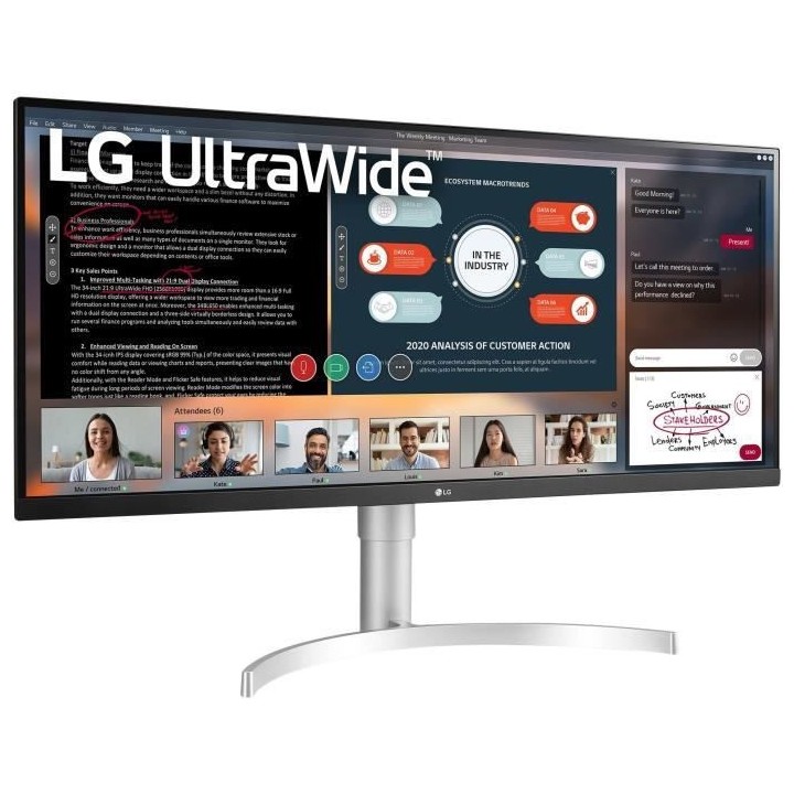 Ecran PC UltraWide - LG - 34WN650 - 34 UWFHD - Dalle IPS - 5 ms - 75 H