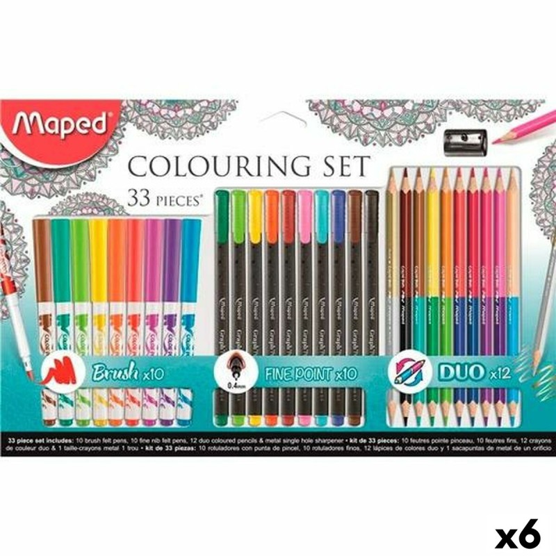 Kit de Dessin Maped 33 Pièces Mandala (6 Unités)