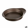 Moule pour four Pyrex Asimetria Rond Noir Ø 26 cm (6 Unités)