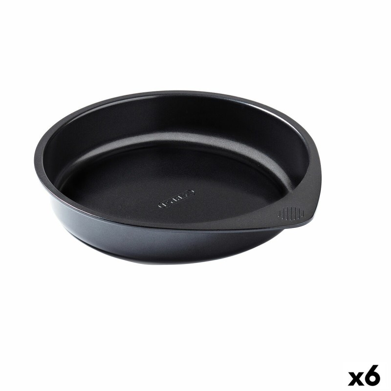 Moule pour four Pyrex Magic Rond Noir Ø 26 cm (6 Unités)