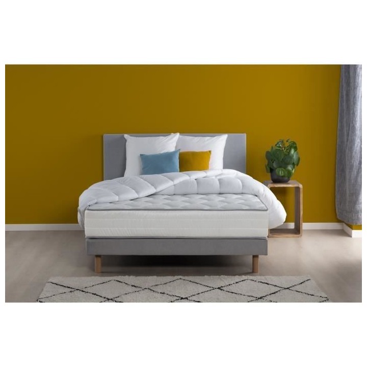 DEKO DREAM Pack Complet MALIN Matelas 140 x 190 cm + sommier + couette