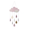 Carrousel pour Berceau Atmosphera Nuages Rose Bois MDF