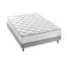 DEKO DREAM Pack Complet MALIN Matelas 140 x 190 cm + sommier + couette + 2 oreillers - 24 cm