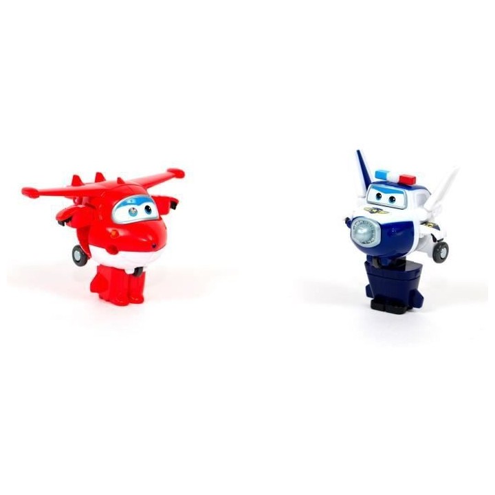 SUPER WINGS Pack de 2 figurines transformables Transform-a-bot - 5 cm
