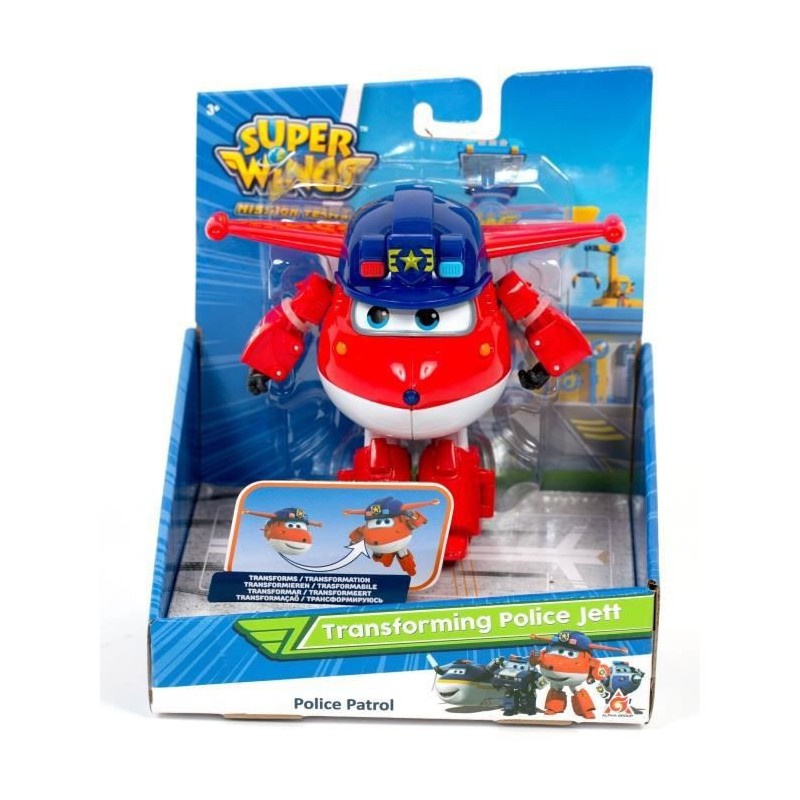 SUPER WINGS Figurines transformables Articulées Transforming 12 cm - Saison 3 - Jet Police