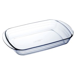 Plat de Four Ô Cuisine   Rectangulaire 32 x 20 x 6 cm Transparent verre (7 Unités)