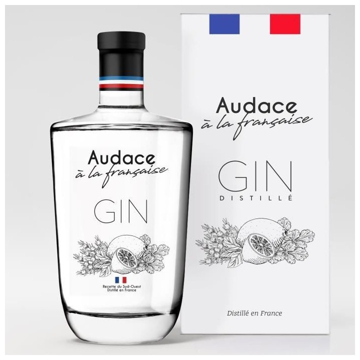 AUDACE a la Francaise Gin distillé - 40° - 70 cl - Avec etui