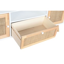 Meubles de télévision DKD Home Decor 120 x 30 x 50 cm Blanc Rotin Bois de paulownia