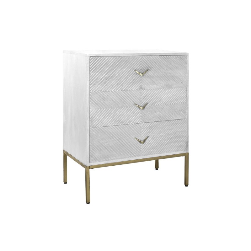 Commode DKD Home Decor Métal Blanc Bois de manguier 70 x 40 x 90 cm