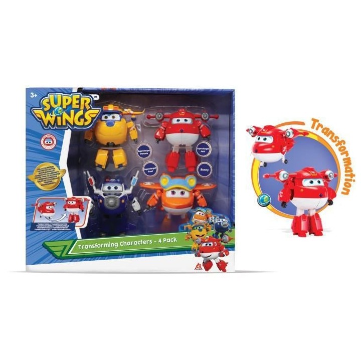 AUER SUPER WINGS – COFFRET TRANSFORMING x4 – Avions Transformables