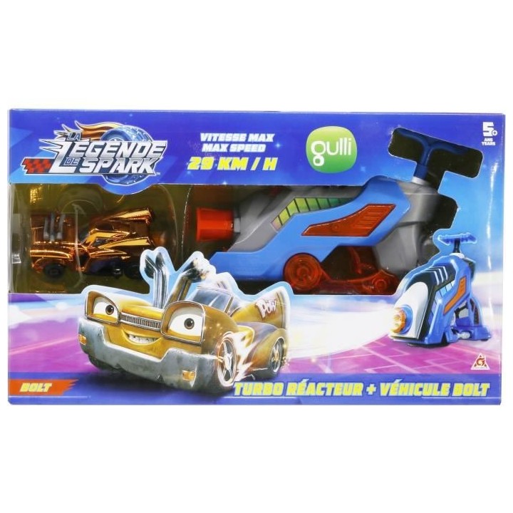AUER La Légende de spark - Lanceur Turbo Réacteur + Véhicule Bolt -