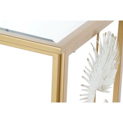 Console DKD Home Decor Blanc Doré Métal Miroir 108 x 37 x 80 cm