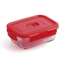 Boîte à lunch hermétique Luminarc Pure Box 19 x 13 cm Rouge 1,22 L verre (6 Unités)