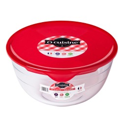 Panier-repas rond avec couvercle Ô Cuisine Prep&store Ocu Rouge 2 L 22 x 22 x 11 cm verre (3 Unités)