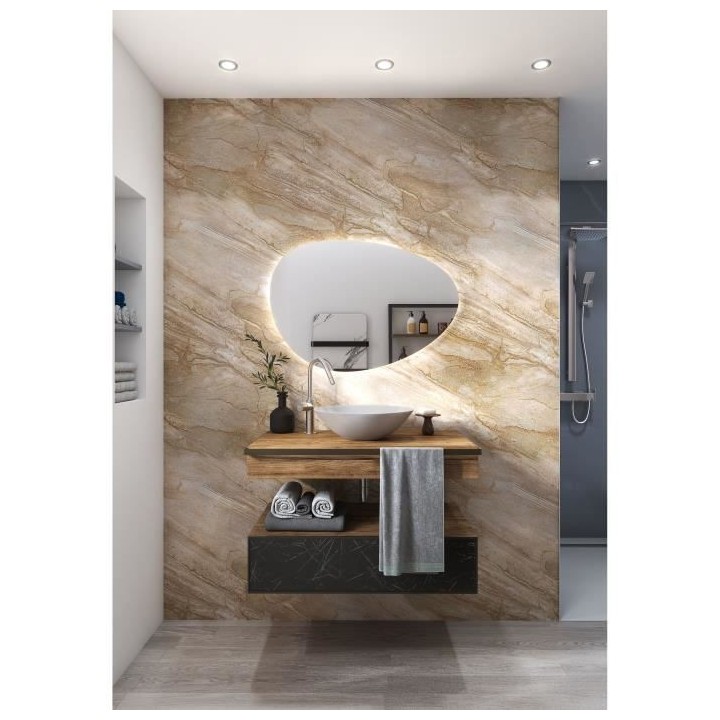 AURYS - Miroir GOUTTE d'EAU 700*1200 -4 mm