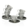 Lot de tasses avec soucoupes Versa Gardee Volets Café Porcelaine (12 Pièces)