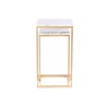 Jeu de 2 tables DKD Home Decor 37 x 39 x 66 cm Doré Métal Blanc Marbre