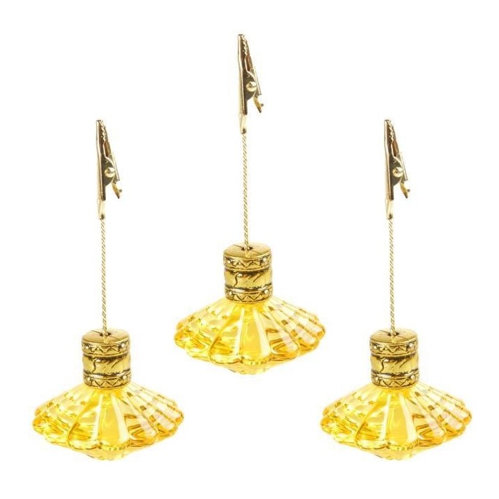 AUTOUR DE MINUIT Set de 3 Porte-noms - H12 x 6 cm - Or