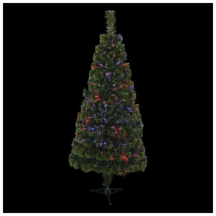 AUTOUR DE MINUIT Sapin Fibre optique - H150 cm - Vert