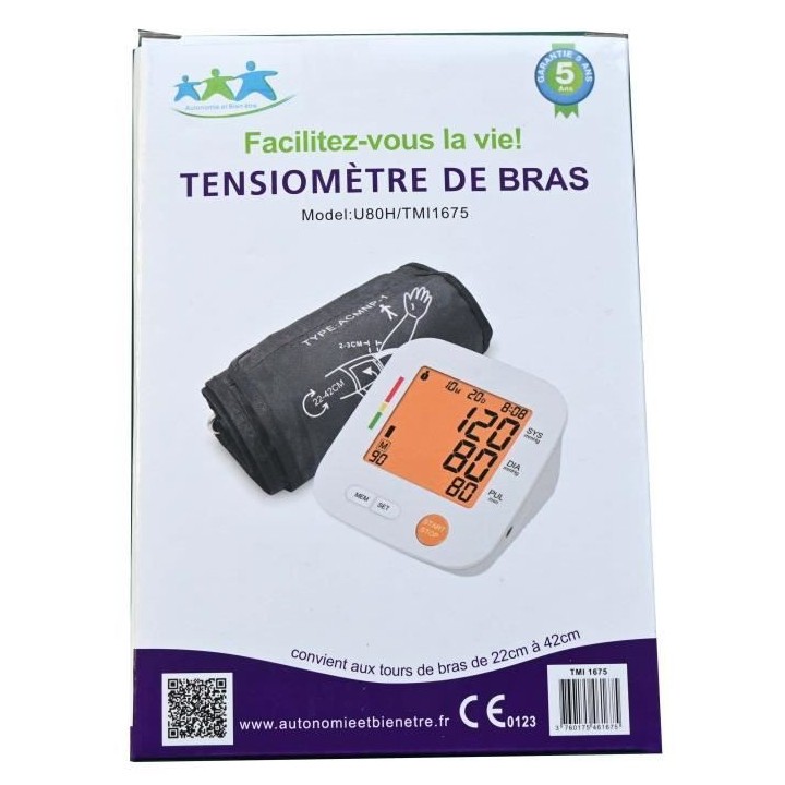AUTONOMIE ET BIEN eTRE Tensiometre de bras - Garantie 5 ans