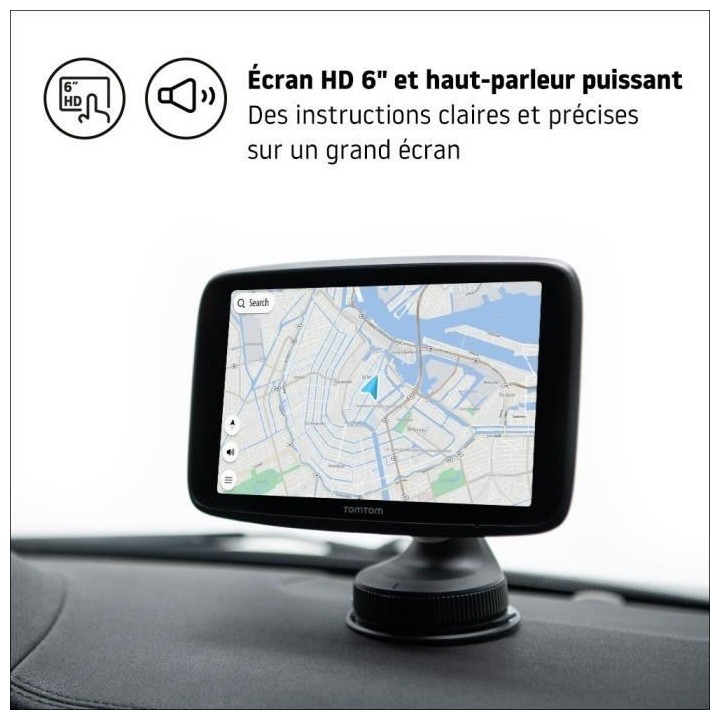 TomTom GO Discover Monde 6'' - GPS auto 6 pouces HD, cartographie mond