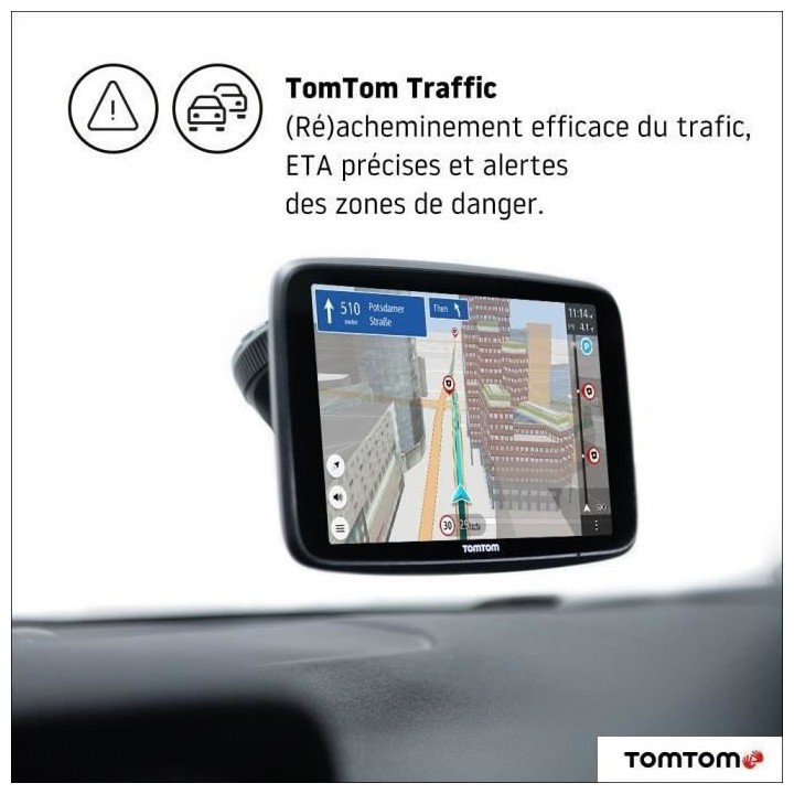 TomTom GO Discover Monde 7'' - GPS auto 7 pouces HD, cartographie mond