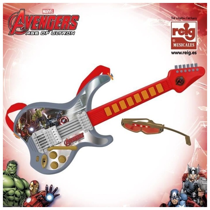 AVENGERS Guitare électronique - 8 rythmes - 8 instruments - A piles