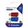 Pendrive Verbatim Store 'n' Click 2 Pièces Multicouleur 32 GB