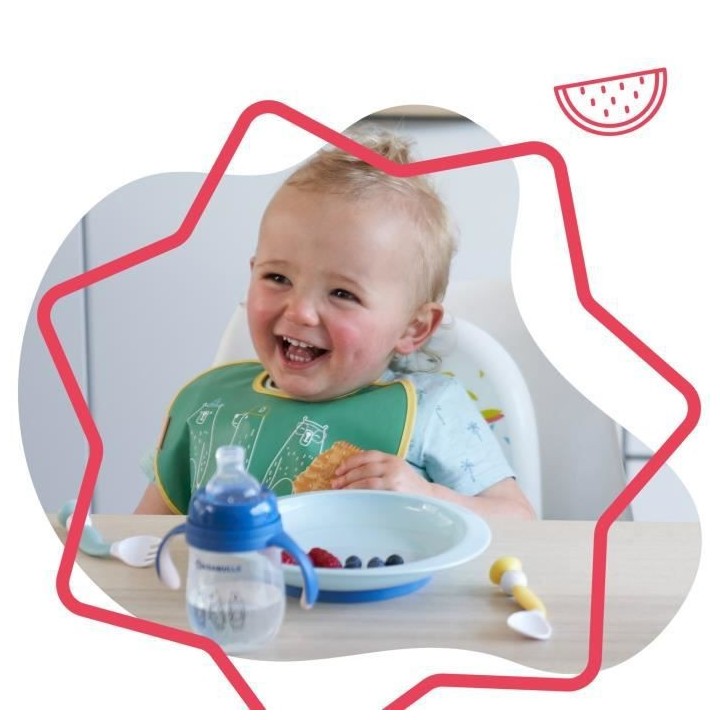 Badabulle Lot de 3 assiettes antidérapantes et incassables, 12m+