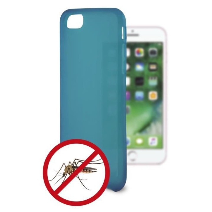 KSIX Coque de protection flexible anti-bactéries pour Iphone 7 Bleu