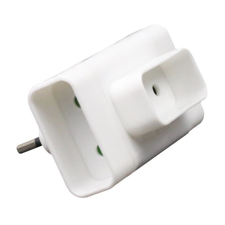Triplite latérale ZENITECH 3 prises 6A - Blanc