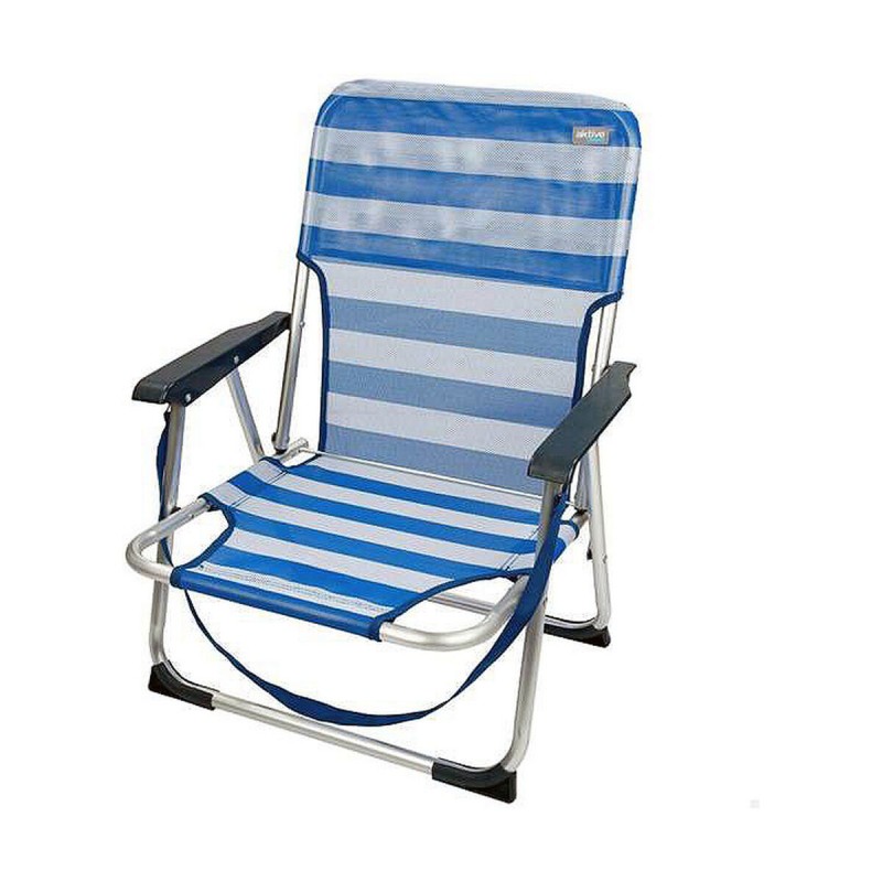 Chaise Pliante Colorbaby 55 x 35 x 72 cm Blanc Blue marine