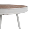 Table d'appoint 50 x 50 x 56 cm Naturel Métal Blanc