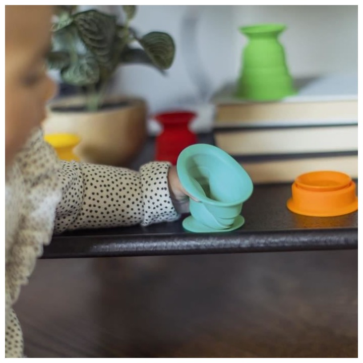 BABY EINSTEIN Gobelets jouet bébé Squish & Stack cups - Multicolore