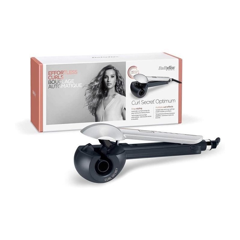 BABYLISS C1600E Fer a boucler Curl Secret Optimum - 6 températures - 3 sens de boucle - Ecran LCD