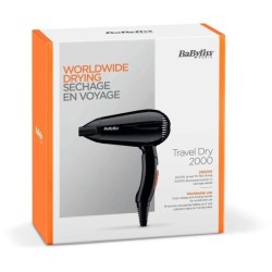 BaByliss - 5344E - Seche-cheveux Travel Dry 2000 Compact Léger avec poignée pliante