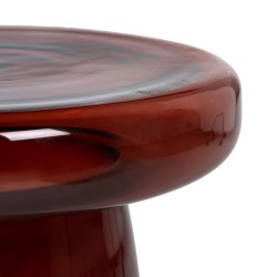 Table d'appoint 39 x 39 x 49 cm Verre Bordeaux