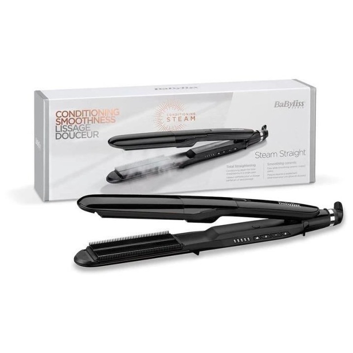 BABYLISS ST492E Lisseur vapeur Steam Straight - Plaques larges 39mm c