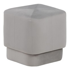 Pouf Tissu Synthétique Gris...