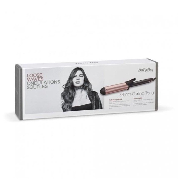 BaByliss C453E - Fer a boucler 38mm Curling Tong - 6 températures jus
