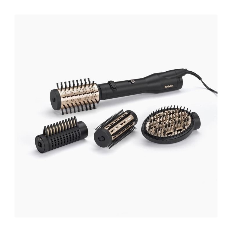 BABYLISS BIG HAIR LUXE AS970E - Brosse soufflante rotative multistyle - 50mm céramique - Brosse fixe 38mm - 650W