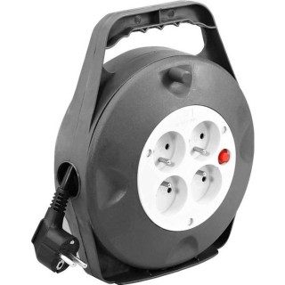 Enrouleur ménager éléctrique ZENITECH 10m - 4 prises - câble HO5VV