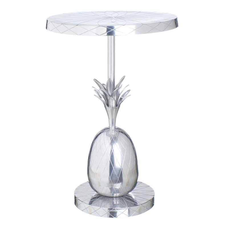 Table d'appoint 43 x 43 x 62 cm Argent Laiton