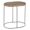 Table d'appoint 60 x 39,5 x 60 cm Naturel Noir Métal Bois (2 Unités)