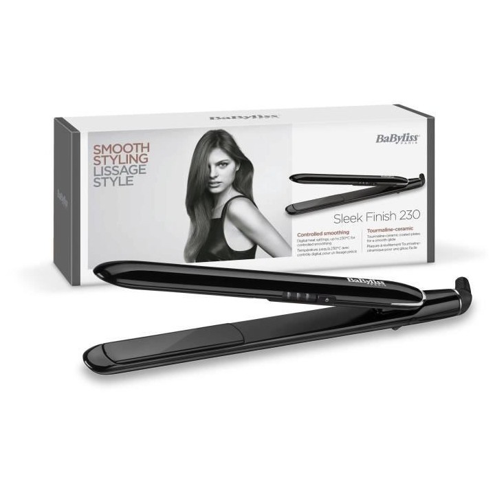 BaByliss - ST255E- Lisseur Sleek Finish 230 avec Températures Digital